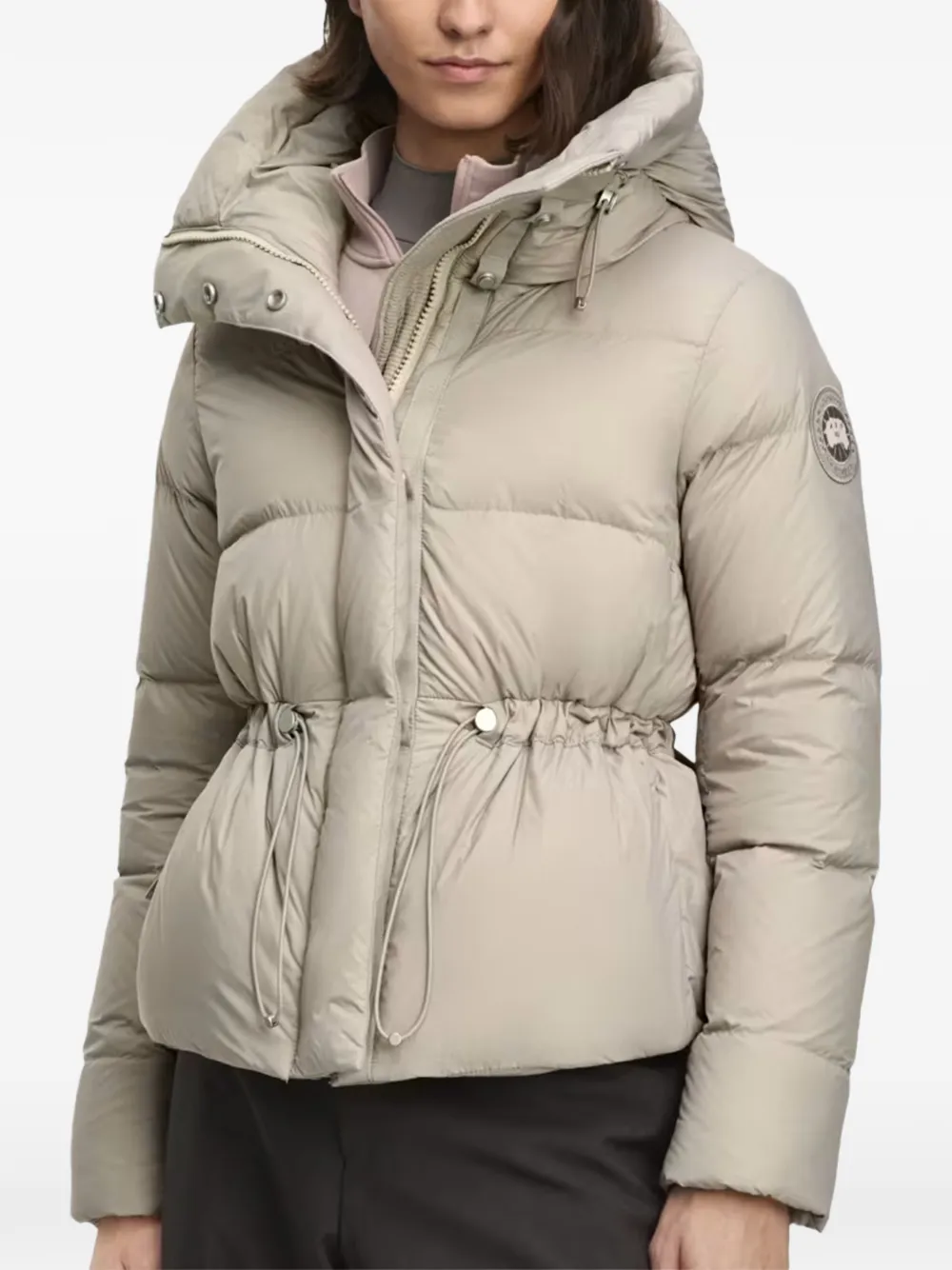 Canada Goose Montgomery jack met capuchon en trekkoordtaille Beige