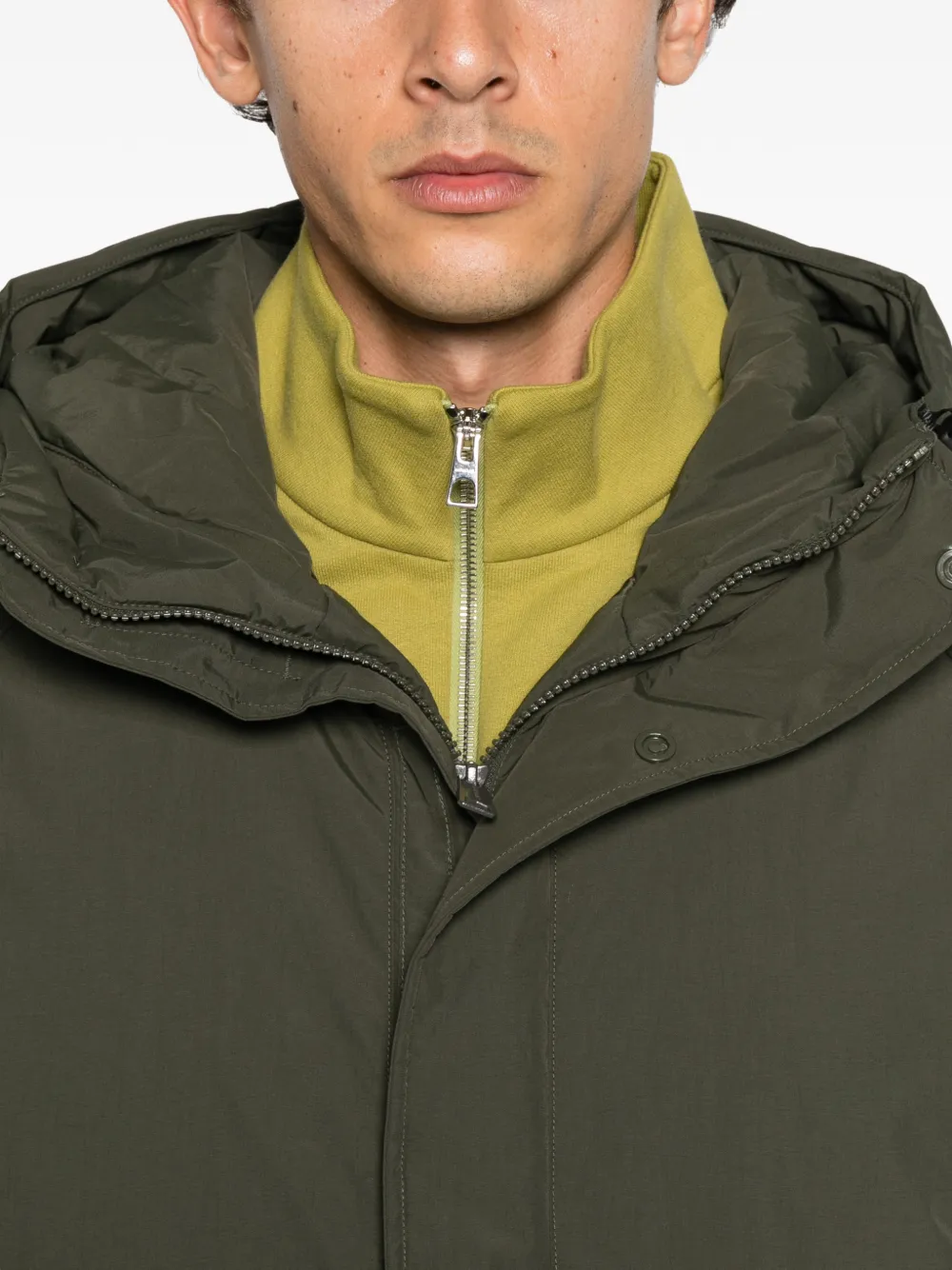 Carhartt WIP Standwood hooded logo-patch jacket Groen