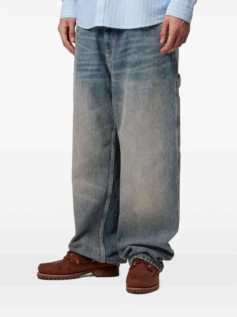 Carhartt WIP Ruimvallende broek Blauw