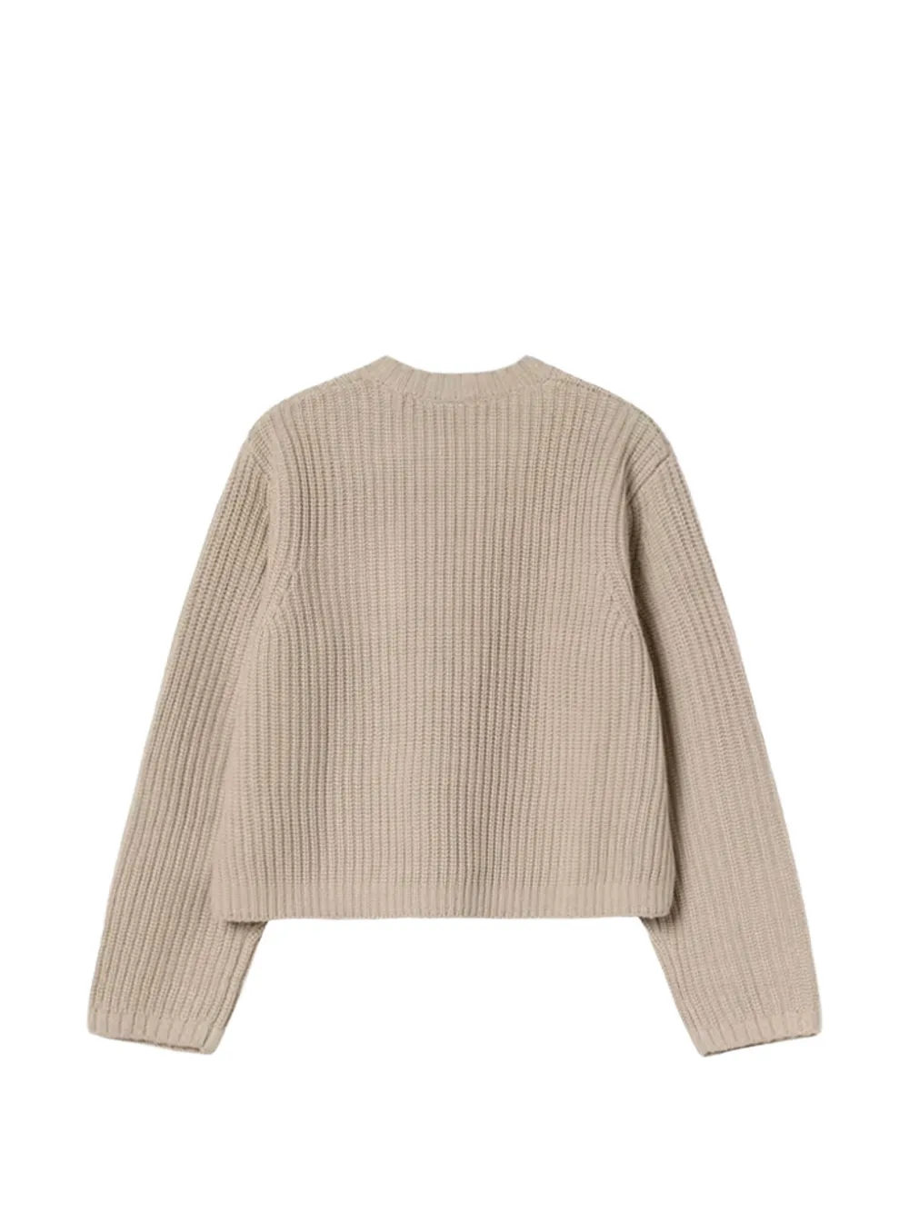 Carhartt WIP Ribgebreide trui met logopatch Beige