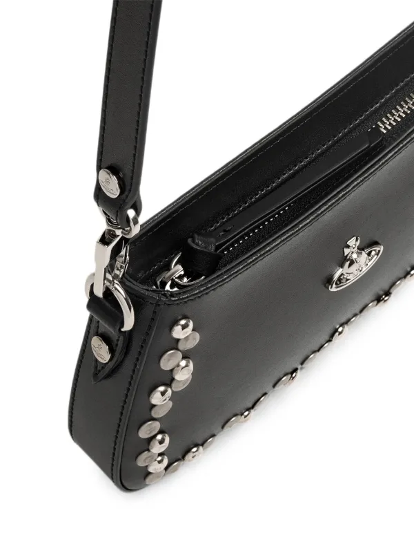 Vivienne Westwood Orb-plaque stud-embellished Shoulder Bag | Black