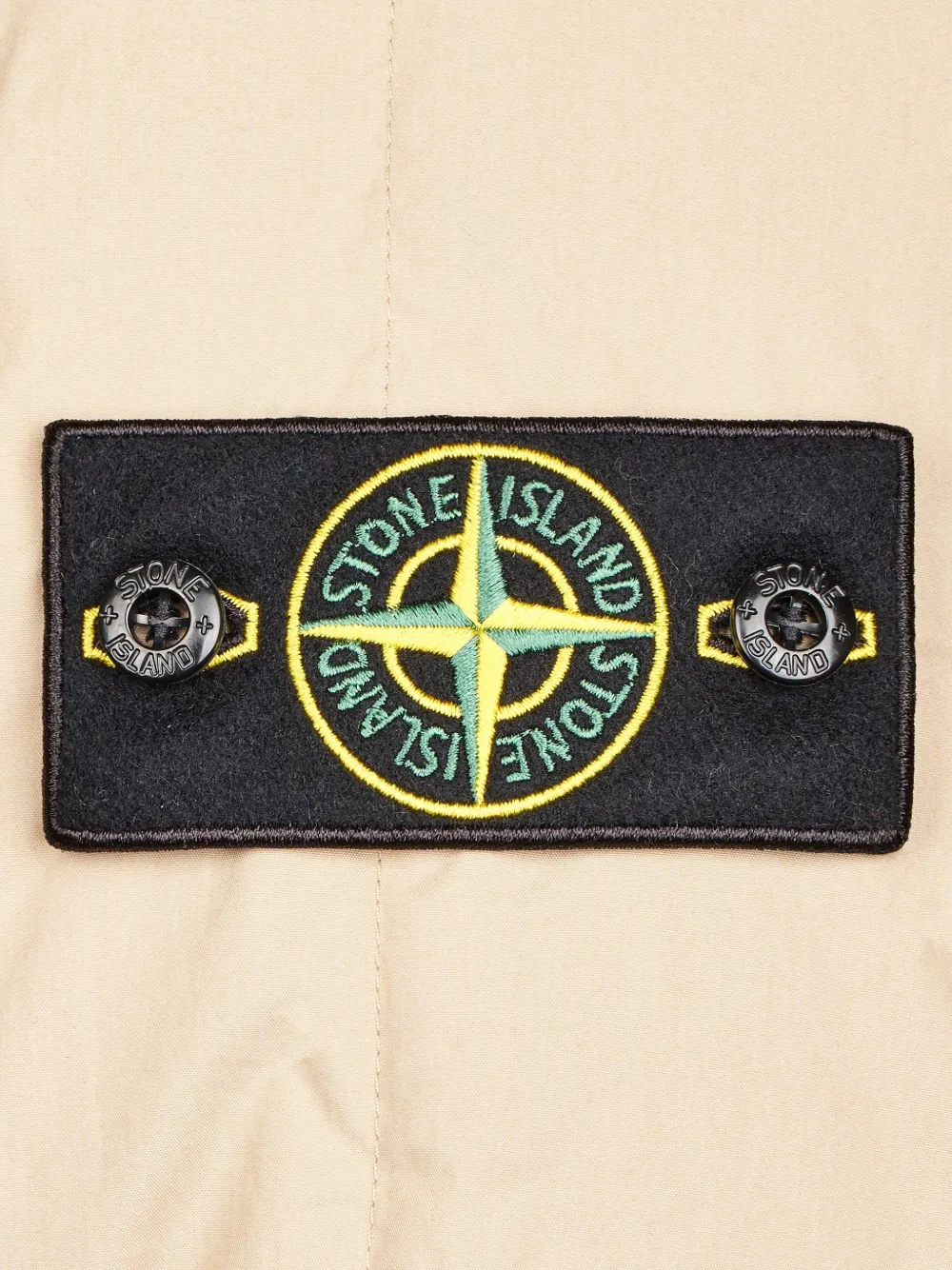 Stone Island Gewatteerd jack met logopatch Beige
