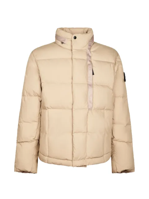 Stone Island quilted logo-patch jacket