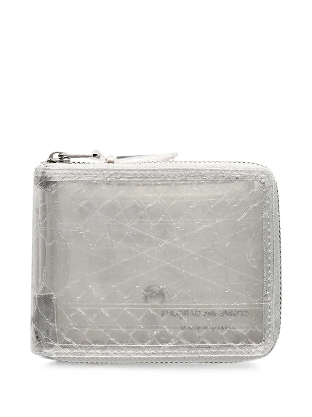 Comme Des Garçons Snake Line Zip-around Wallet In White