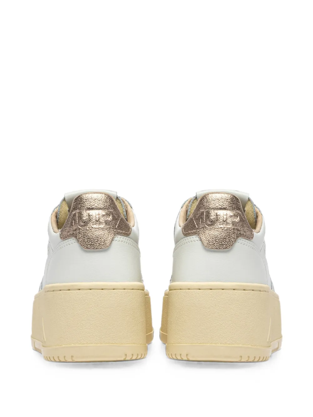 Autry platform leather sneakers Wit
