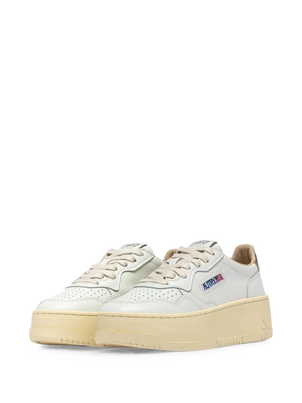 Autry platform leather sneakers Wit