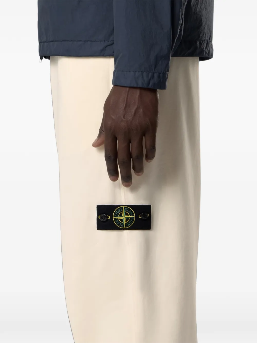 Stone Island 6200002 joggingbroek van biologisch katoenen fleece Beige