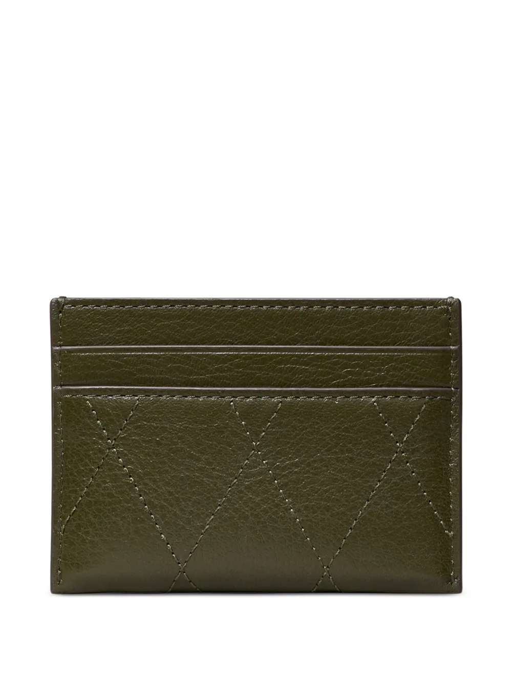 Tory Burch CHARLIE gewatteerde pasjeshouder met logoplakkaat Groen