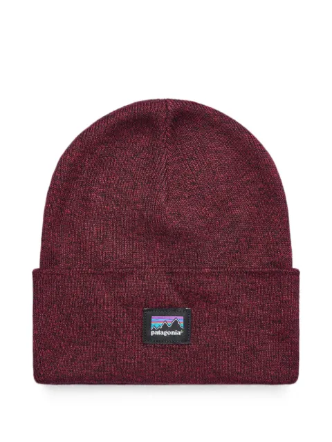 Patagonia logo-patch beanie hat
