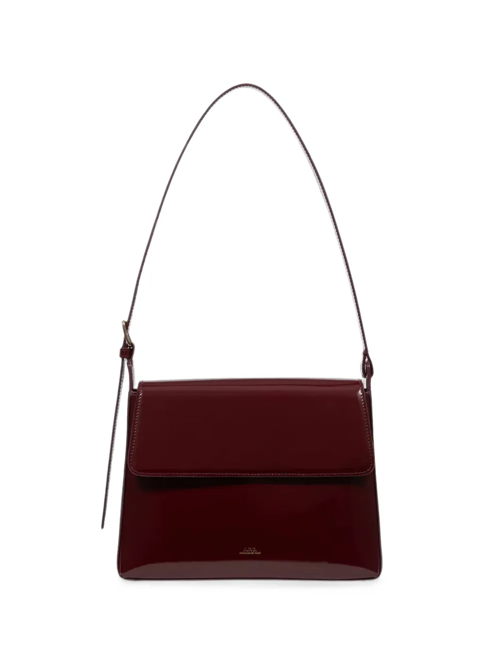 A.P.C. Virginie polished leather shoulder bag