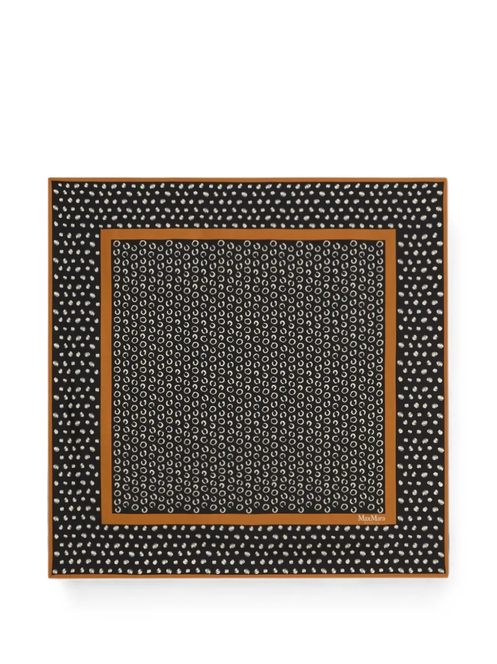 Max Mara Taquila polka-dot silk scarf - Nero