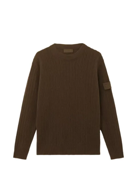 Stone Island jersey holgado 5100051 Ghost de lana y cachemira con cuello alto y cremallera