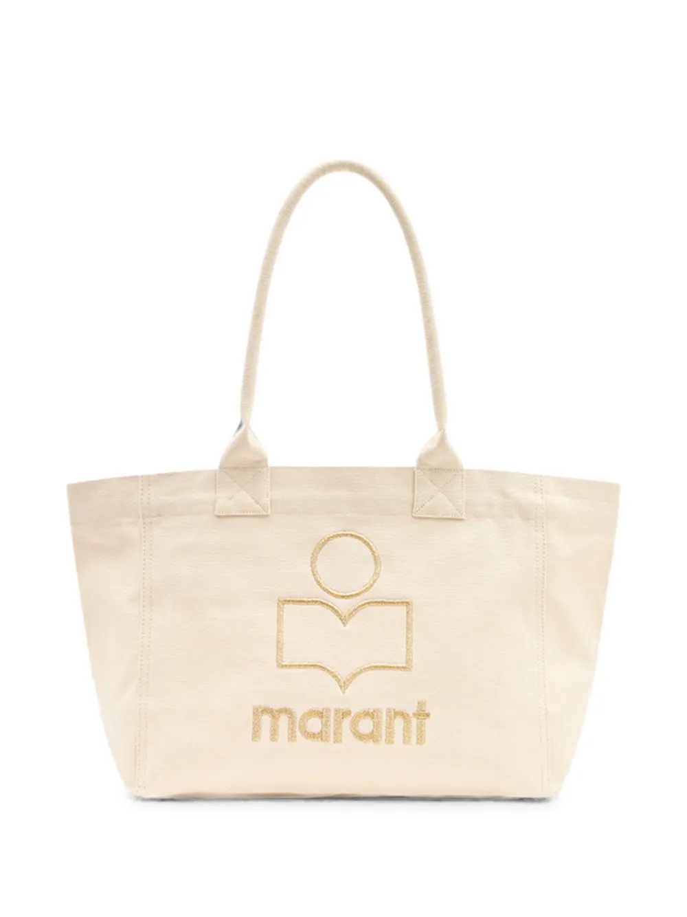 ISABEL MARANT logo-embroidered canvas tote bag - Neutrals