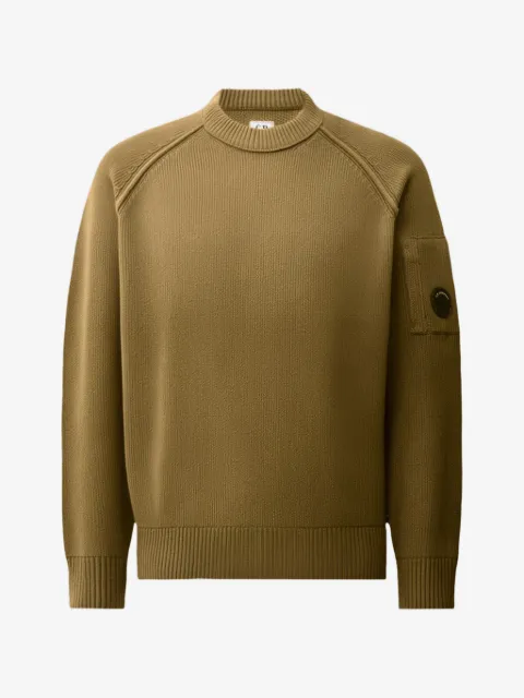 C.P. Company chenille cotton Lens crewneck sweater