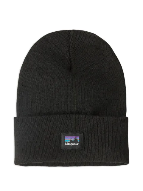 Patagonia Everyday logo-patch knit beanie hat
