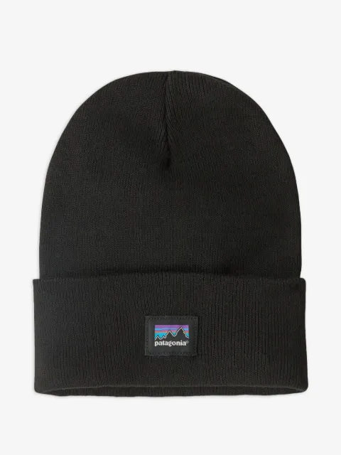 Patagonia Everyday logo-patch knit beanie hat