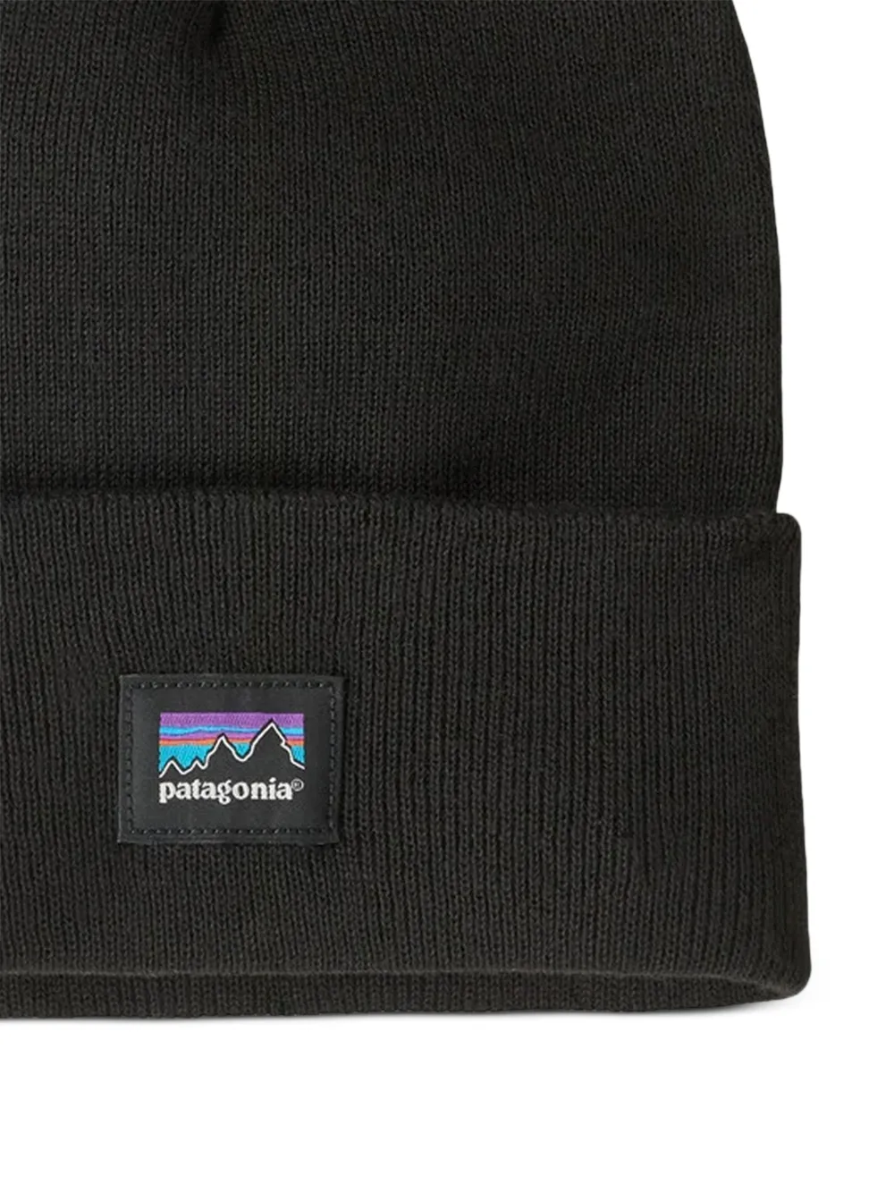 Patagonia Everyday gebreide muts met logo-patch Zwart