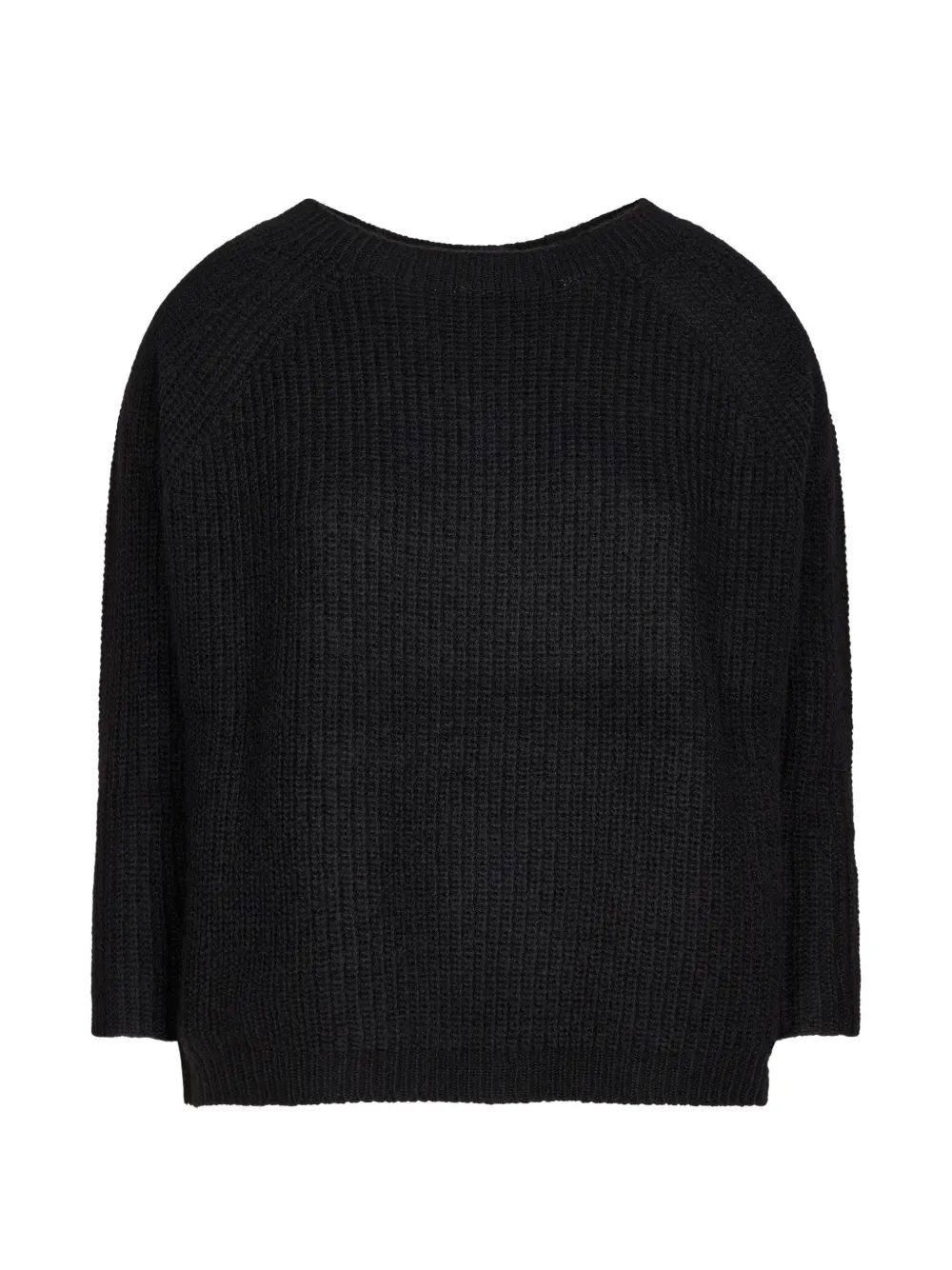Weekend Max Mara ribbed-knit raglan-sleeve sweater - Nero