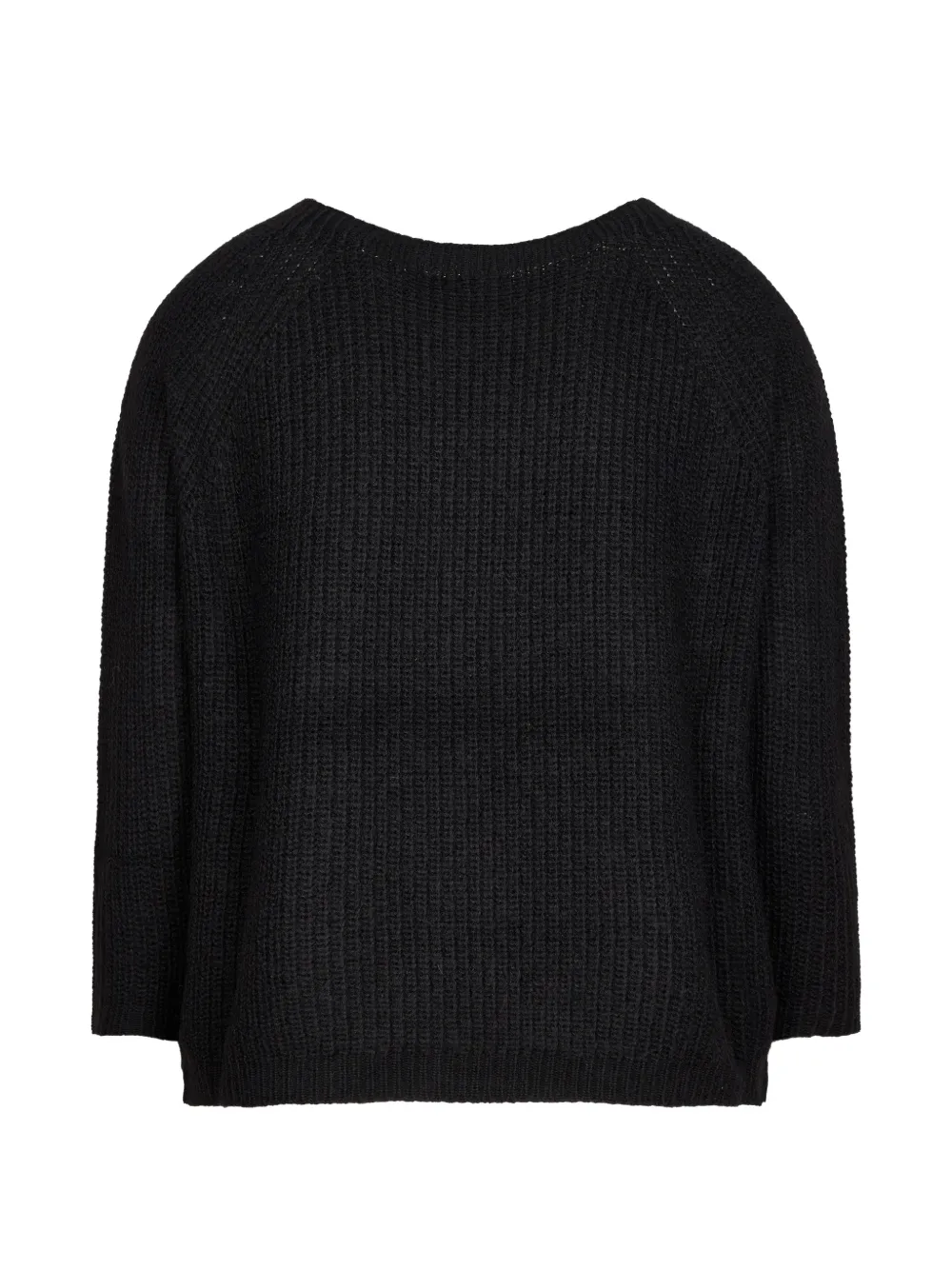 Weekend Max Mara ribbed-knit raglan-sleeve sweater Zwart