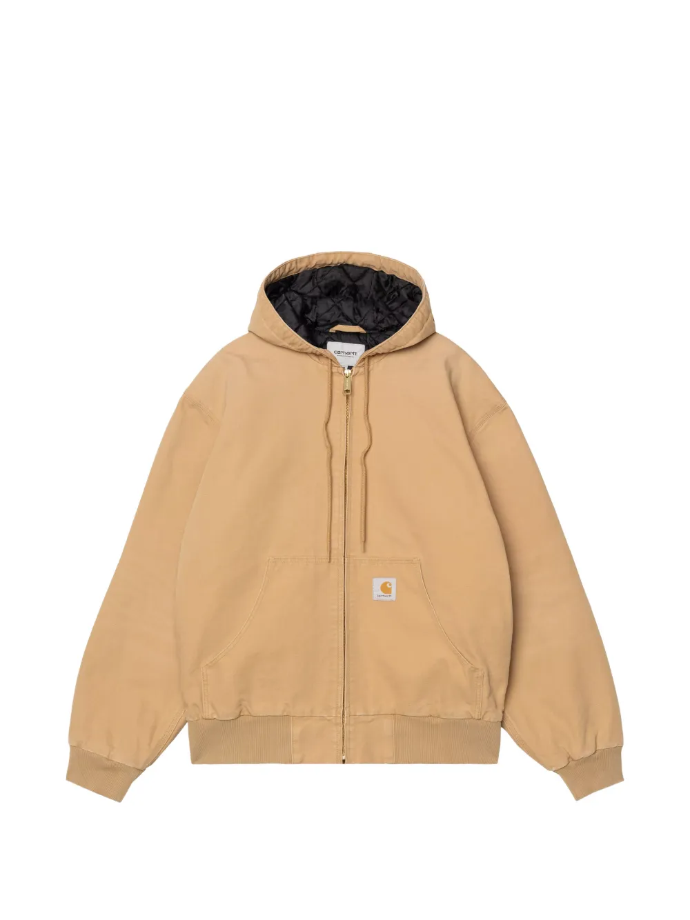 Carhartt WIP logo-patch hooded jacket - Toni neutri