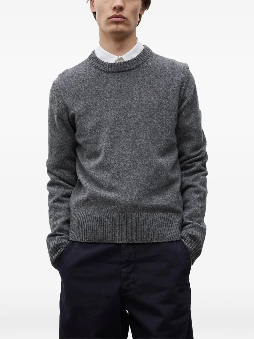 Norse Projects 스텐스마크 크루 넥 울 스웨터 | 그레이 | Image 1