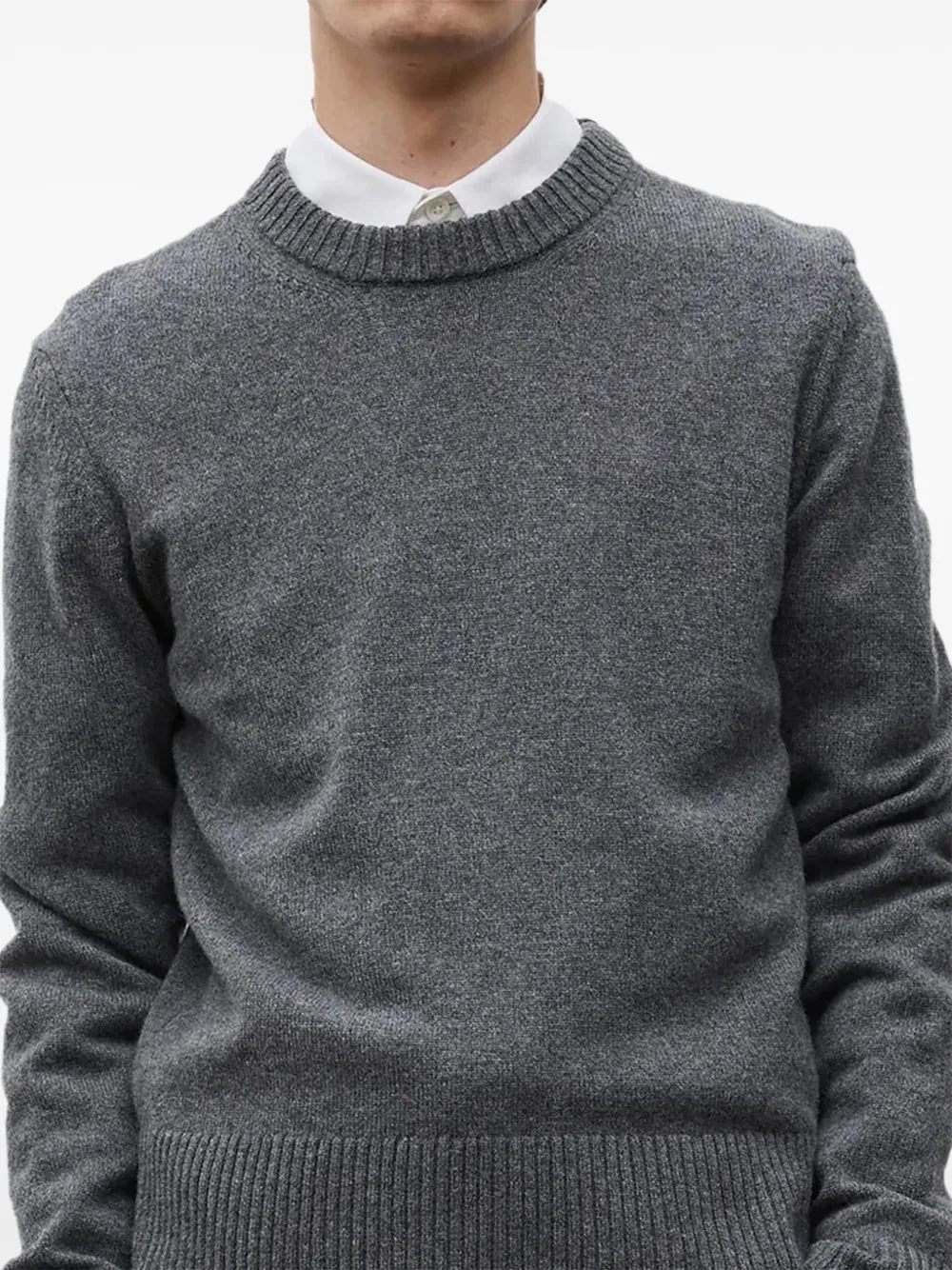 Norse Projects Stensmark wollen trui met ronde hals Grijs