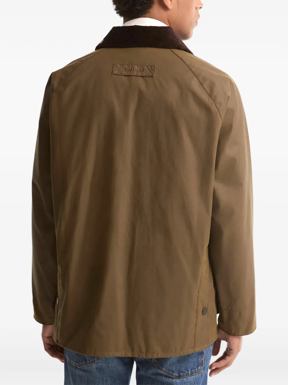 Barbour Bedale gewaxt jack met ribfluwelen kraag Bruin
