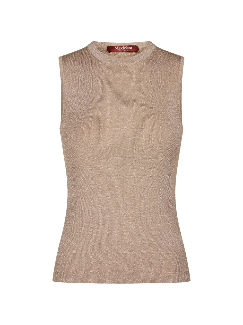 Max Mara metallic-thread ribbed top - Toni neutri