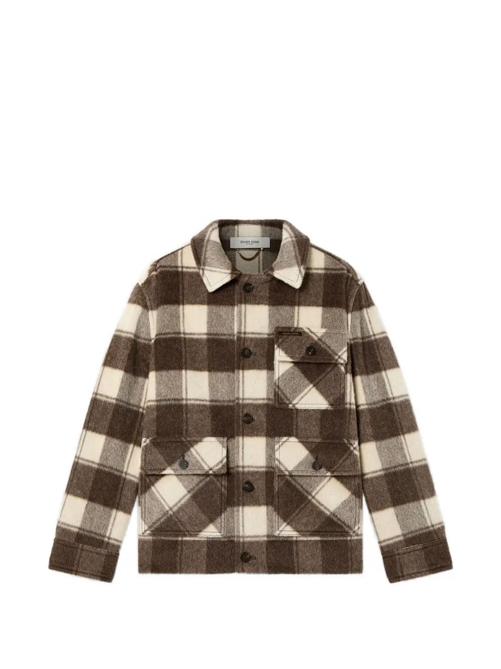 Golden Goose Geruit jack van mohairblend Bruin