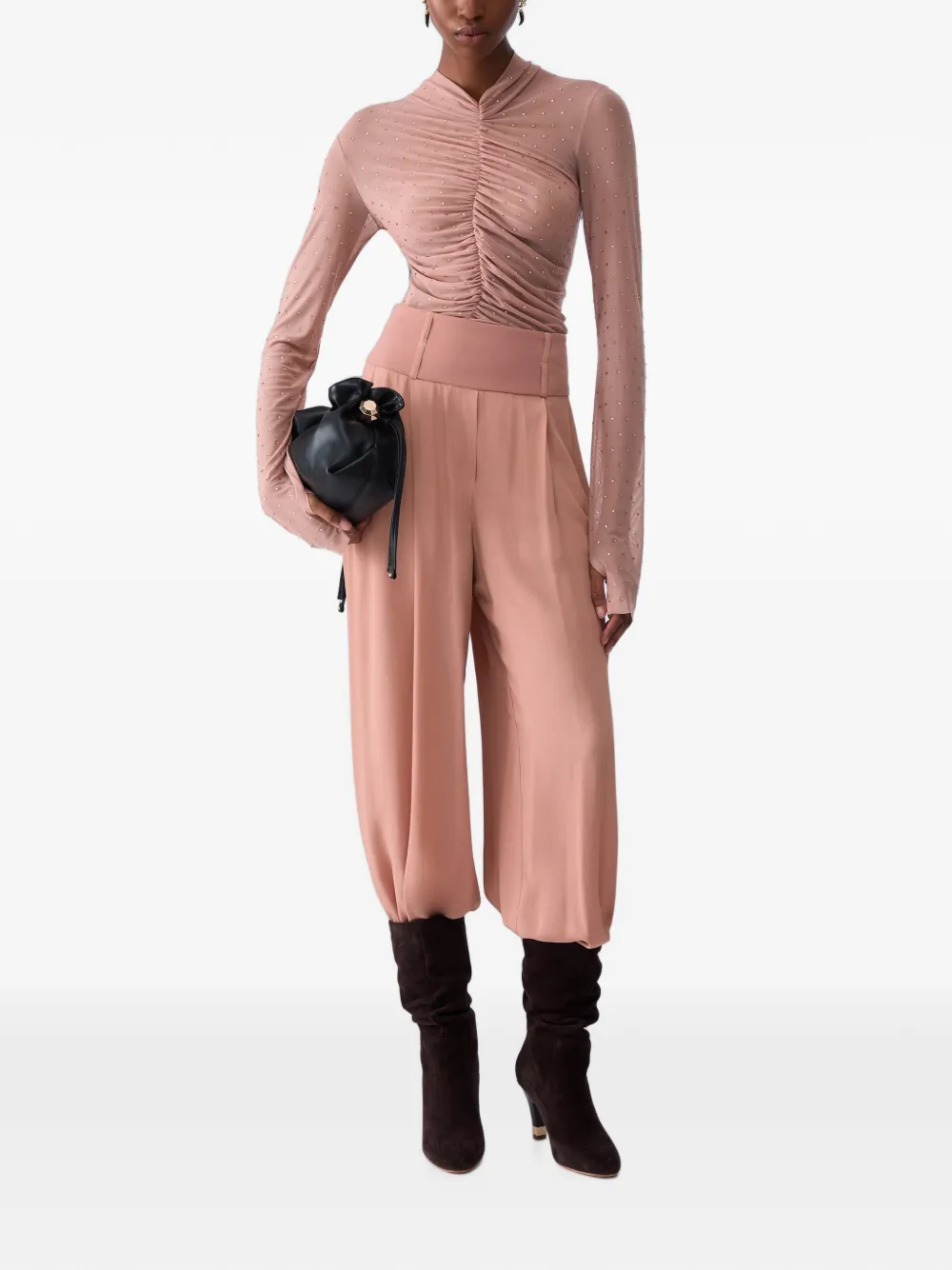 LIU JO Tulen T-shirt met stras Beige
