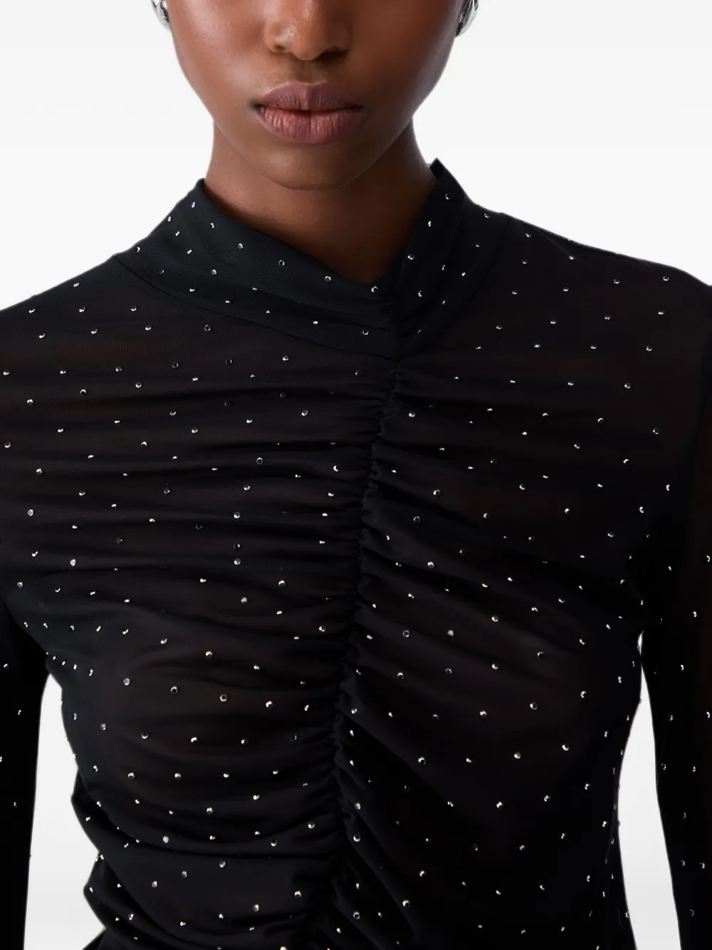 LIU JO Tulen T-shirt met stras Zwart