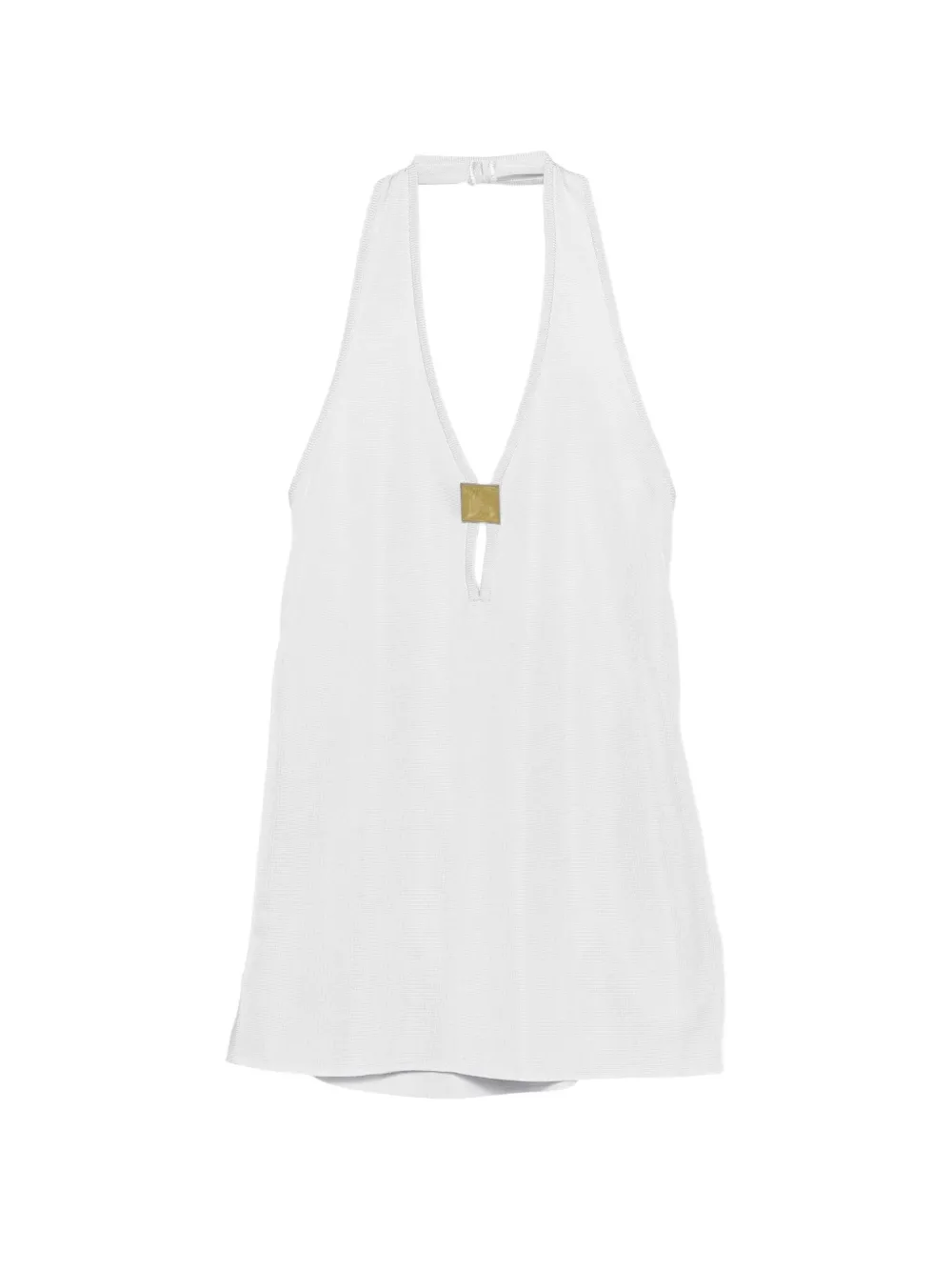 Celine Pre-Owned 2000s halterneck plaque-detail top - Blau