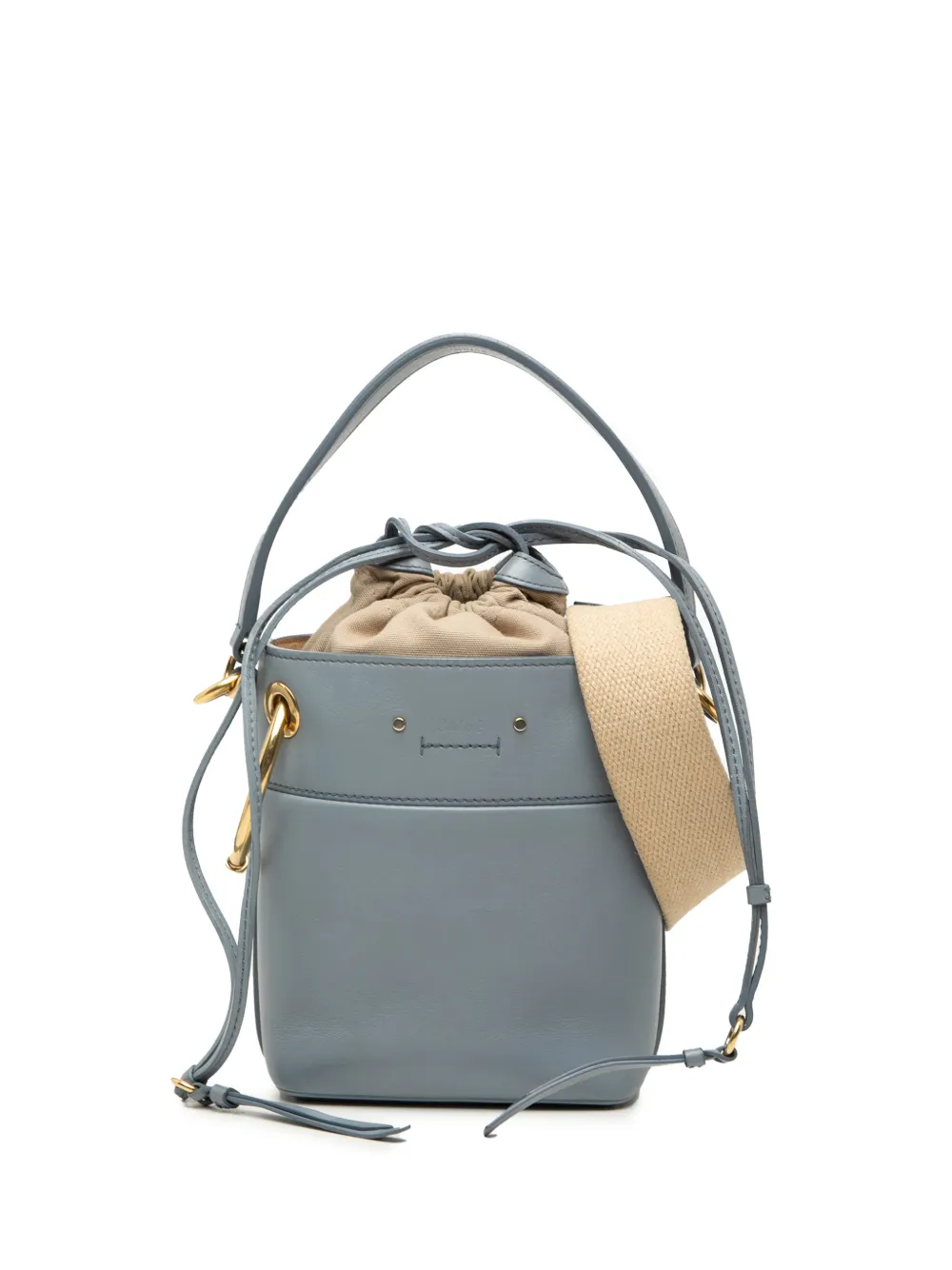 Chloé Pre-Owned 2018 Mini Calfskin Roy Bucket Bag satchel - Blue