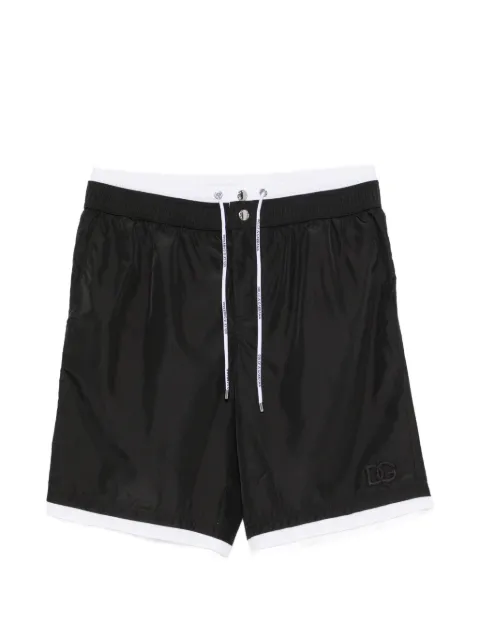 Dolce & Gabbana logo-patch drawstring swim shorts