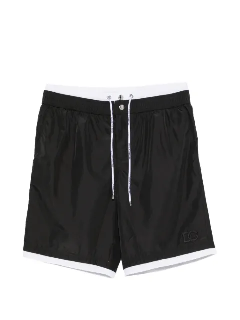 Dolce & Gabbana logo-patch drawstring swim shorts