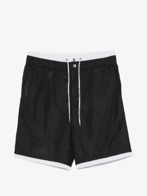 Dolce & Gabbana logo-patch drawstring swim shorts