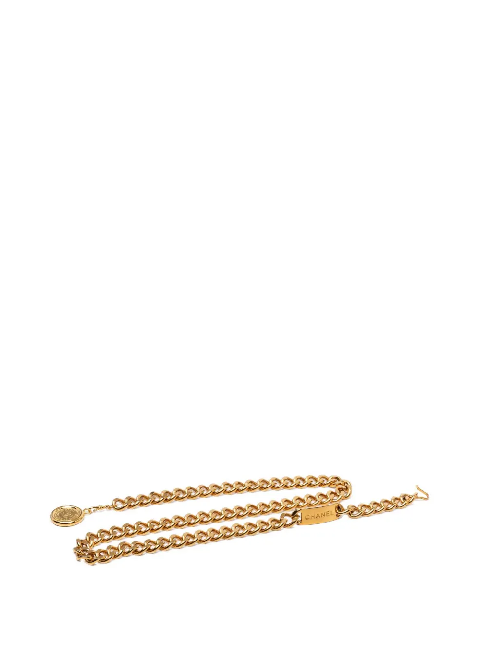 CHANEL Pre-Owned 1950-1970 CC Gold Plated 31 Rue Cambon Medallion Chain belt