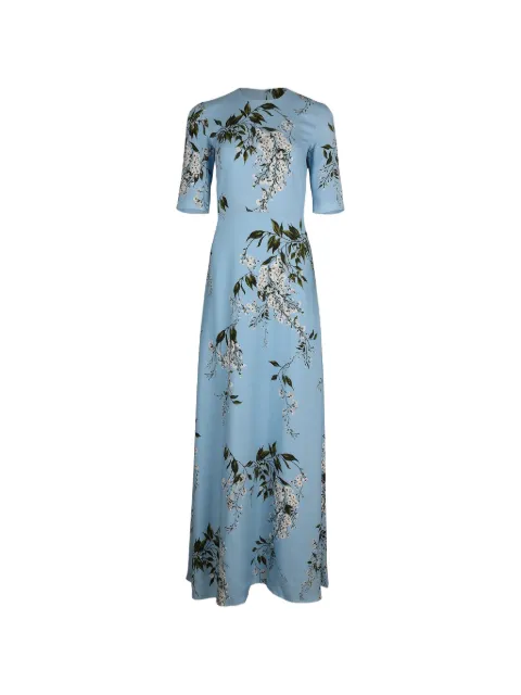 Monique Lhuillier floral-print short-sleeve dress