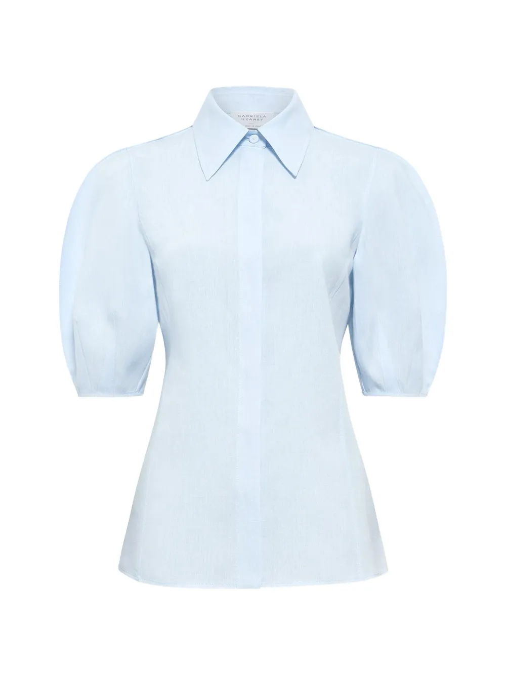 Gabriela Hearst Sansi puff-sleeve top Blauw