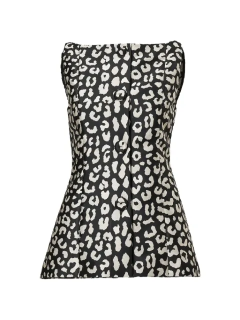 Carolina Herrera leopard-print boat-neck top