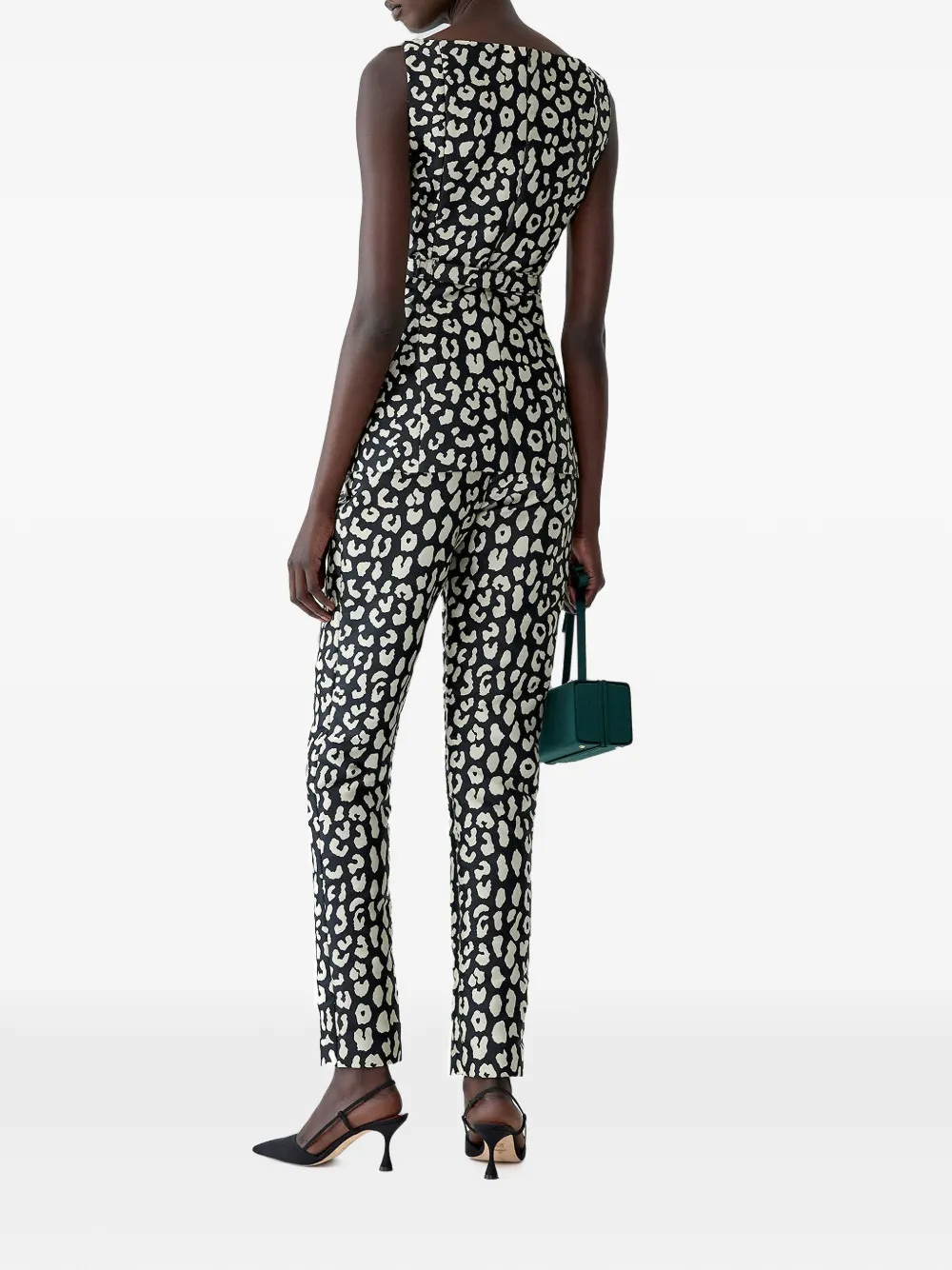 Carolina Herrera Broek met luipaard-print Zwart