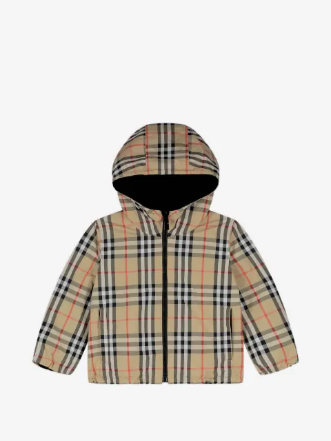 Burberry Kids Vintage Check reversoble hooded jacket