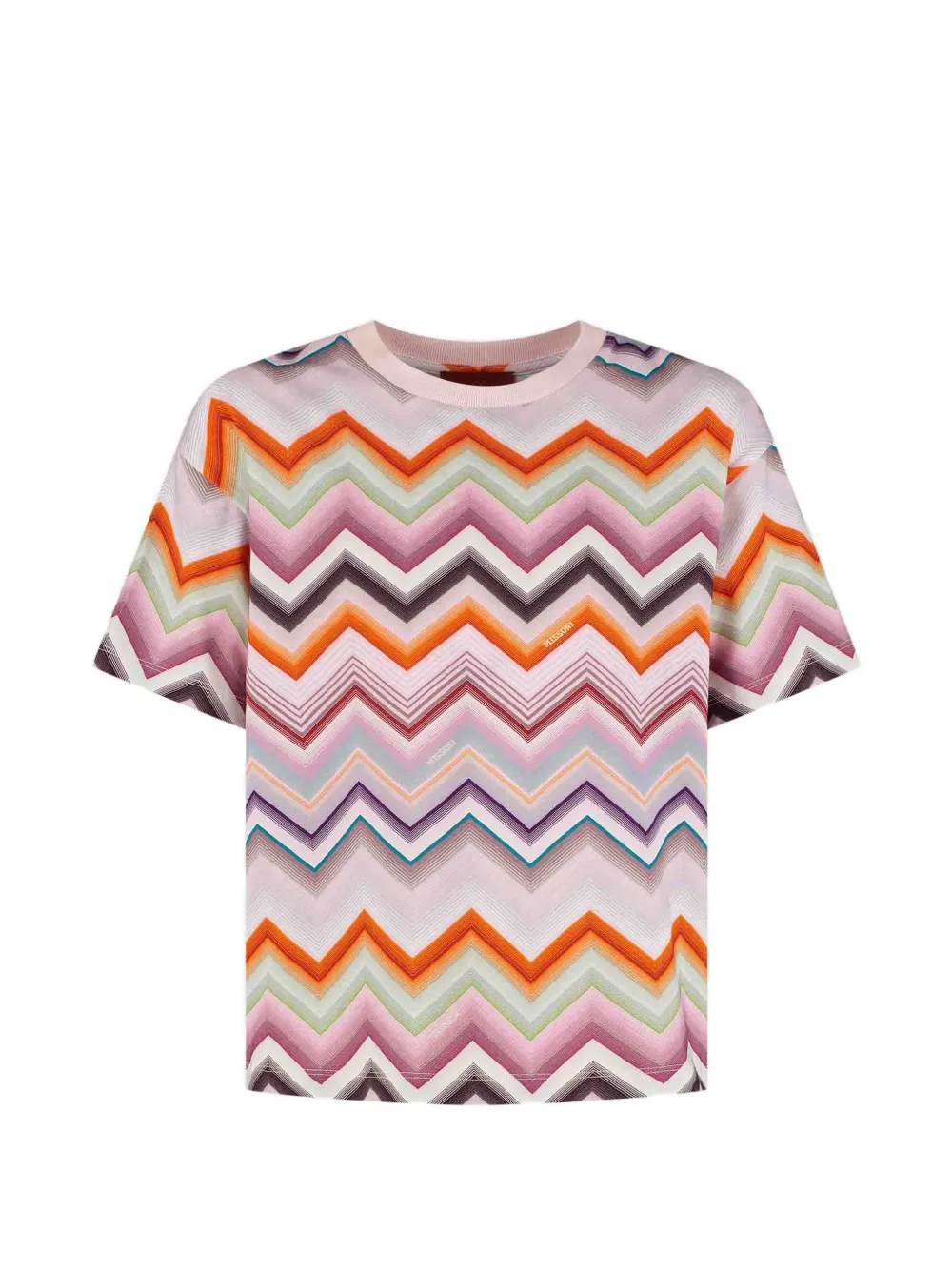 Missoni Kids zigzag-print T-shirt - Rosa