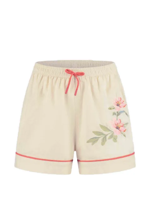 ZIMMERMANN Kids шорты с цветочной вышивкой