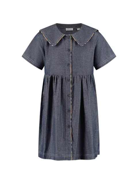 Burberry Kids Check-trim denim dress