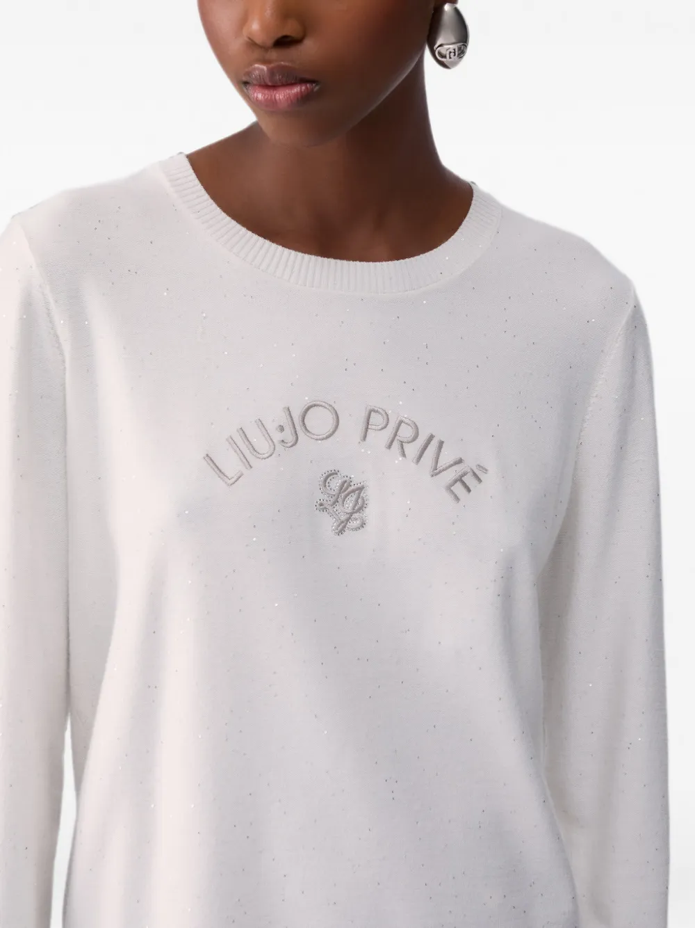 LIU JO Top met micro-pailletten Wit