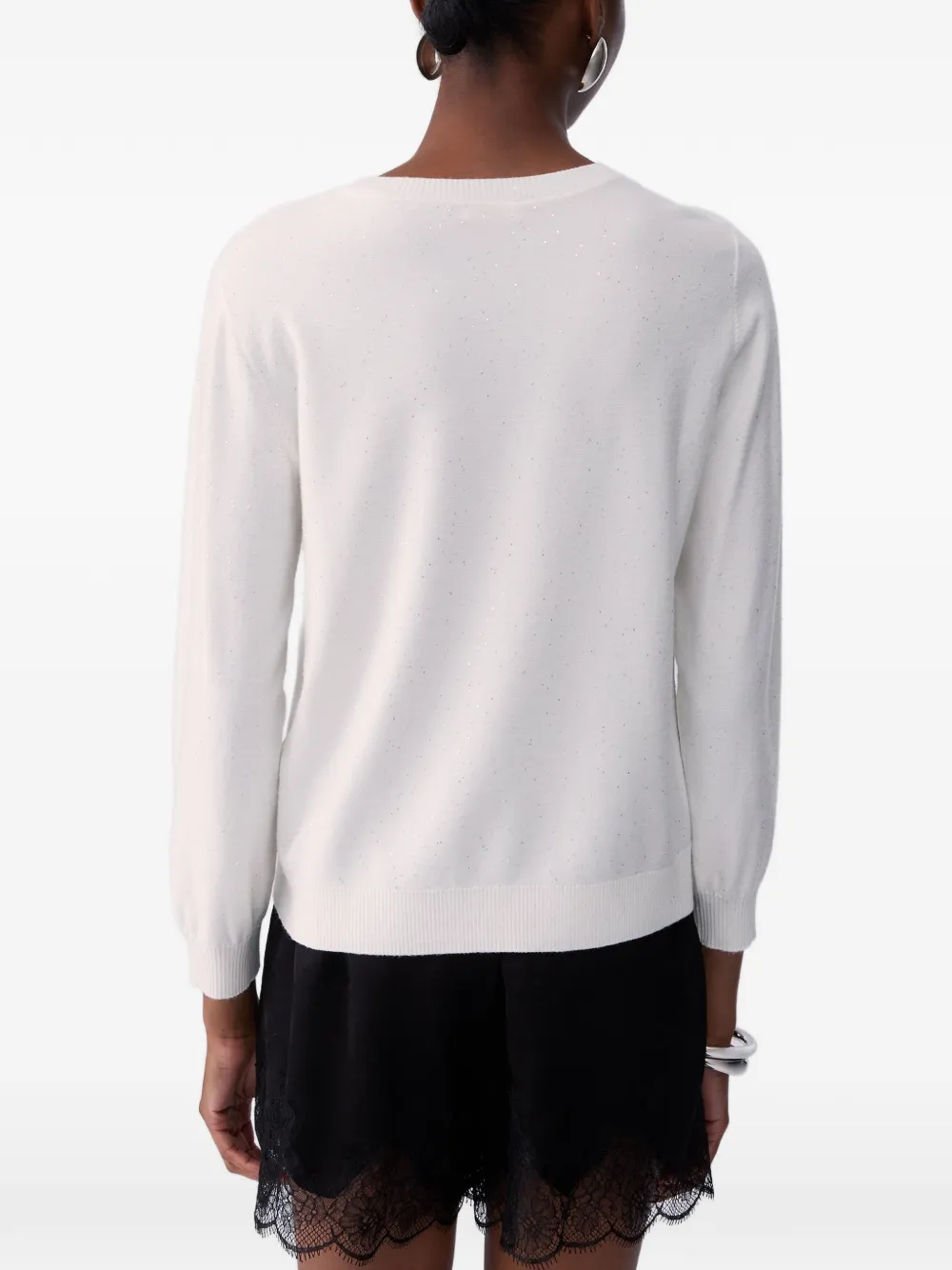 LIU JO Top met micro-pailletten Wit