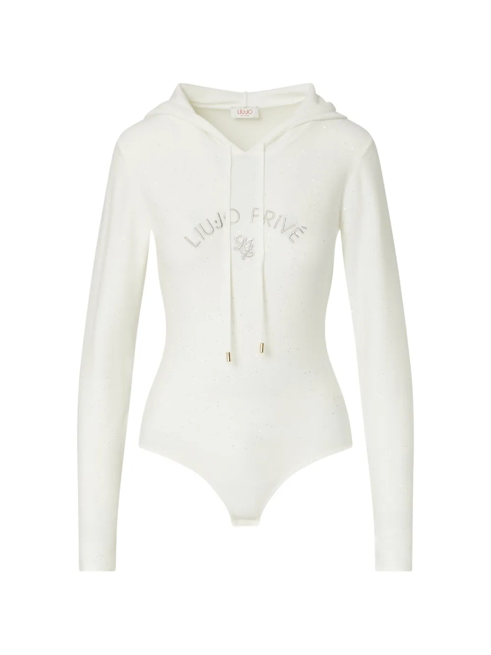 LIU JO knit bodysuit with hood - Bianco