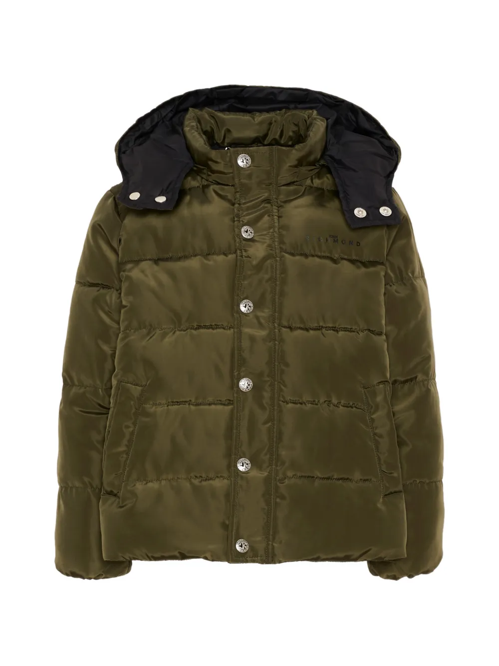 John Richmond Junior quilted hooded jacket - Verde