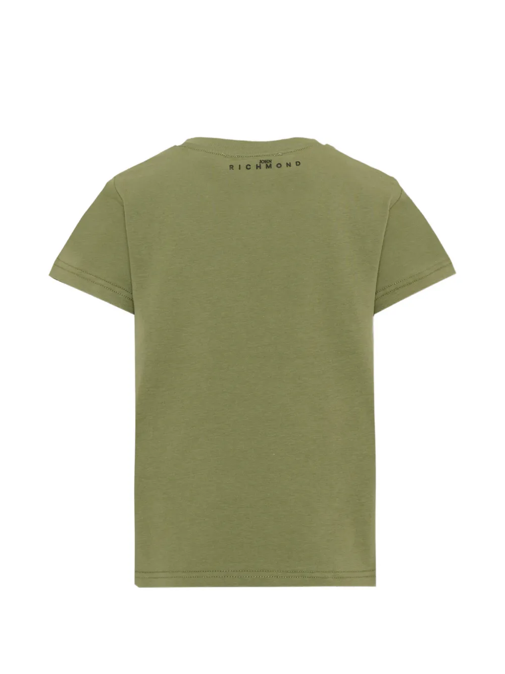 John Richmond Junior T-shirt met logoprint Groen